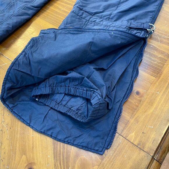 Vintage 1st Down Navy Blue Winter Ski Overalls Kids Size 14 1980s - Picture 8 of 14